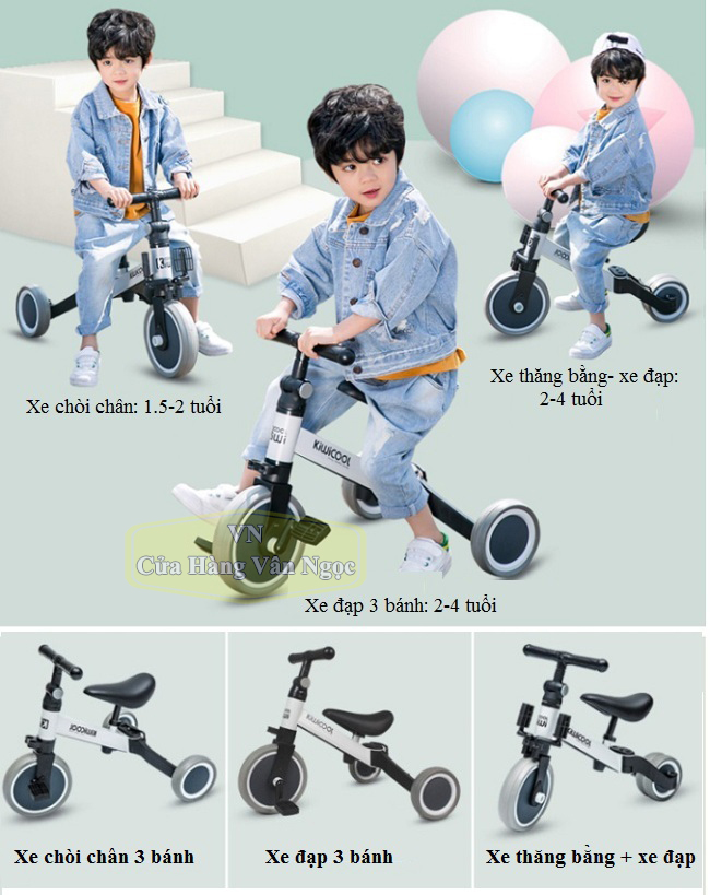 Xe đa năng thăng bằng – xe đạp 2-3 bánh Trẻ Em AS 006