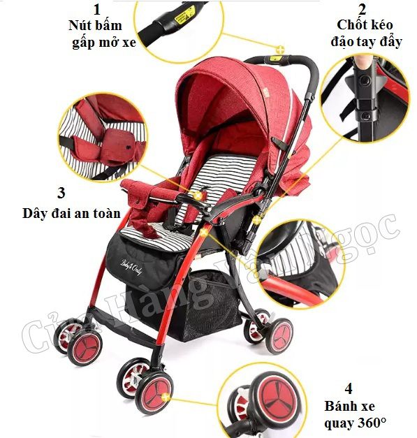 Xe đẩy 2 chiều cho Bé Baby’s Only F0 3