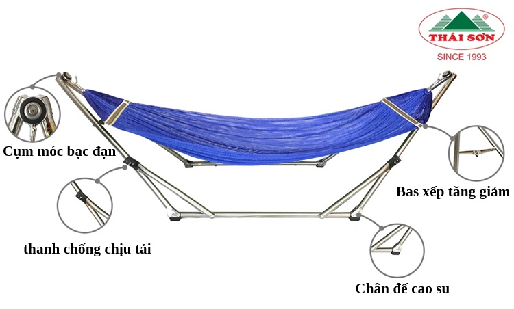 Khung Võng Xếp Thái Sơn Inox Ống Tròn.