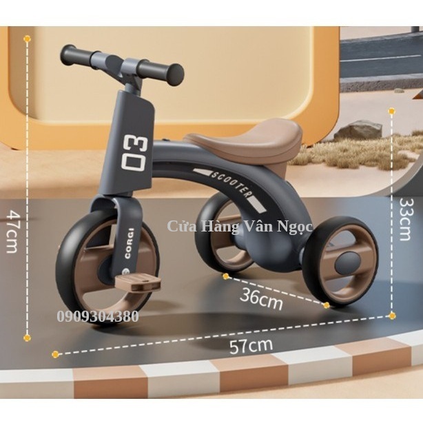 Kích Thước Xe Đạp Ba Bánh Trẻ Em 916.