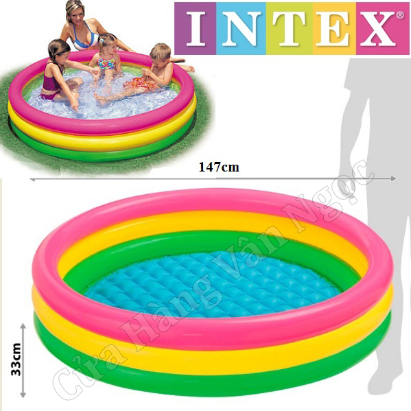 Bể bơi phao Intex cho Bé 3 tầng rộng  147cm cao 33cm