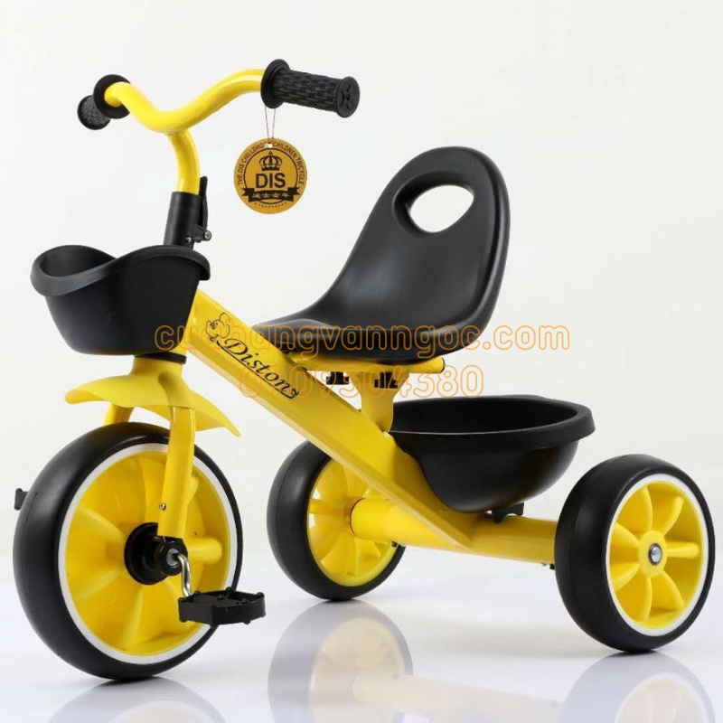 Xe Đạp Ba Bánh Trẻ Em DS902 Màu Vàng