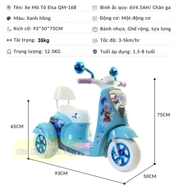 xe vespa dien tre em