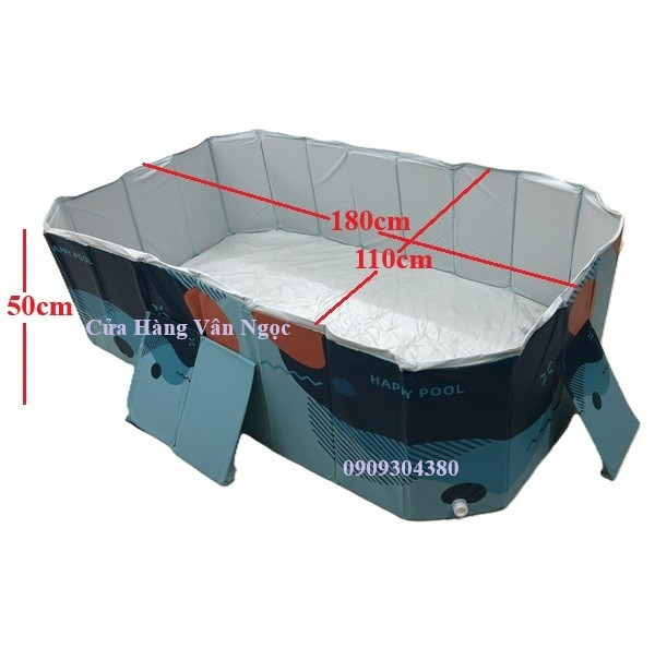 Bể Bơi Gấp Gọn 210cm Không Bơm Hơi